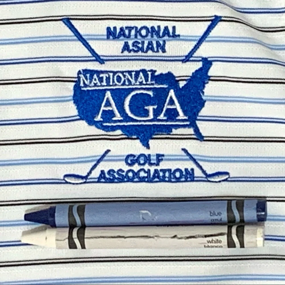 NEW Size XS Adidas National Asian Golf Association Sleeveless Striped Polo Shirt - Picture 9 of 11